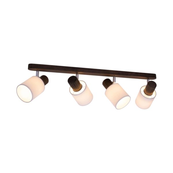 Envostar Nale 2 plafonnier à 4 lampes pin noyer Envostar