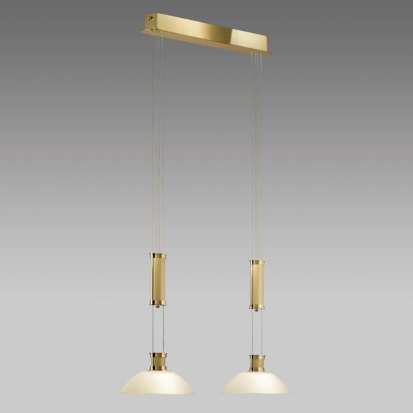 B+M LEUCHTEN Palais suspension LED, laiton B+M LEUCHTEN
