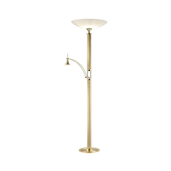B+M LEUCHTEN Palais lampadaire à éclairage indirect LED, laiton B+M LEUCHTEN
