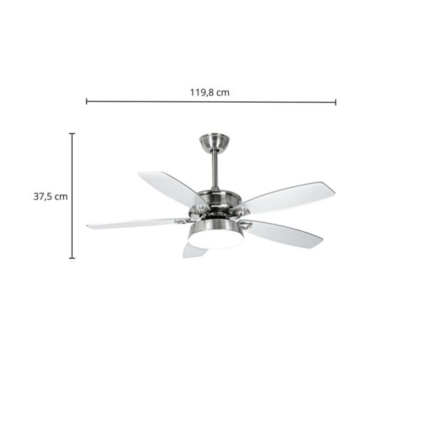 Starluna Kuvio ventilateur plafond LED CCT, nickel Starluna