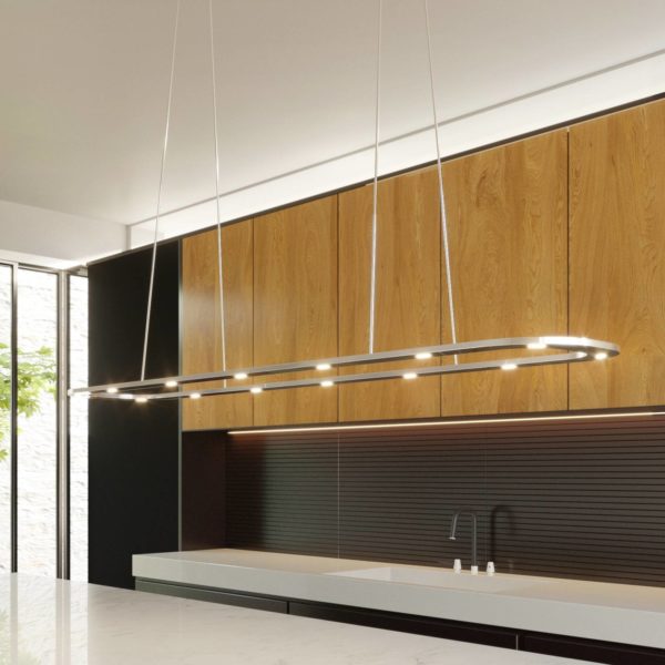 BYOK Piani Lungo Suspension Phase Cut 140cm aluminium brillant BYOK