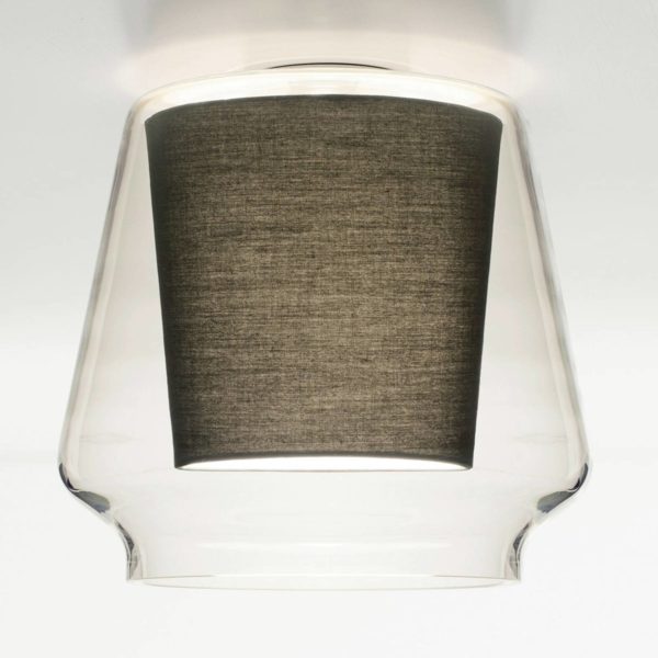 Casablanca Aleve plafonnier transparent anthracite Casablanca