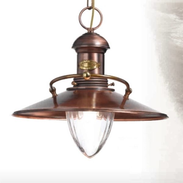 Cremasco Suspension antique Scia en cuivre Cremasco