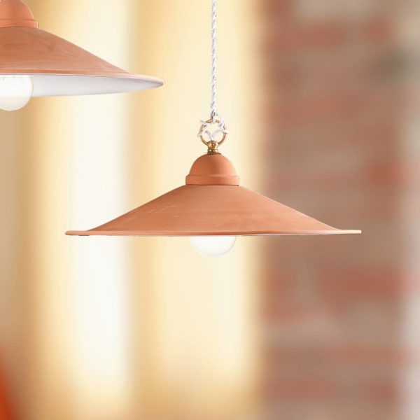 Ceramiche Suspension GIULIA avec abat-jour céramique 28 cm Ceramiche