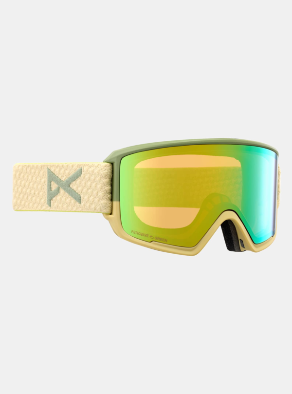 Anon - Masque M3 low bridge fit + écran de rechange + cagoule MFI®, Frame: Mushroom, Lens: Perceive Variable Green (22% / S2), Spare Lens: Perceive Cl