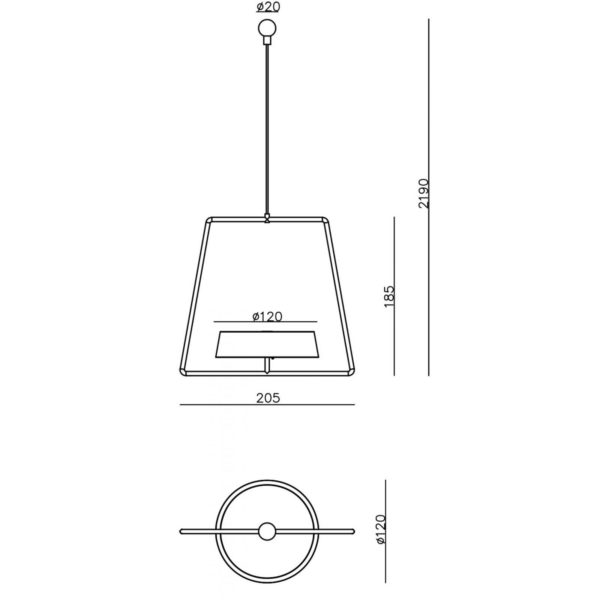 Deko-Light Suspension LED Miram batterie, dim, rouge rubis Deko-Light