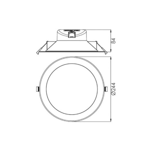 Deko-Light Luminaire encastrable LED Acrux 195, blanc, Ø 24,4 cm Deko-Light