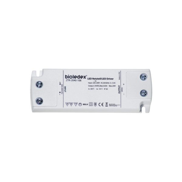 Bioledex Bloc d’alimentation LED ZTR-2040-106 24 V DC 20 W Bioledex