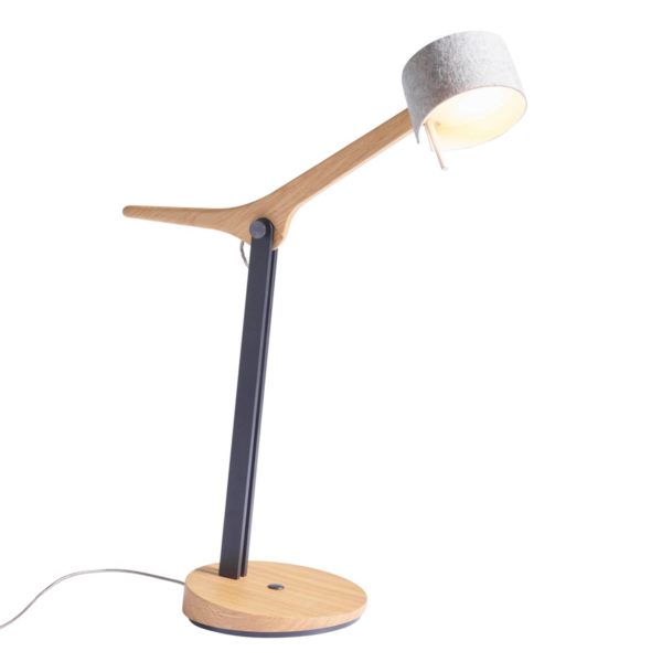 Domus Lampe à poser LED Frits en bois de chêne Domus