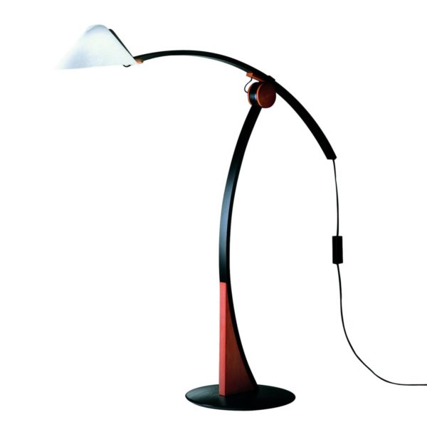 Domus Lampadaire Pollo E27 noir cerise dimmable Domus