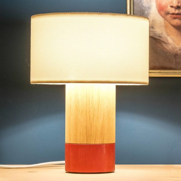 Domus Lampe à poser Klippa corail Trooper albâtre 31 cm Domus