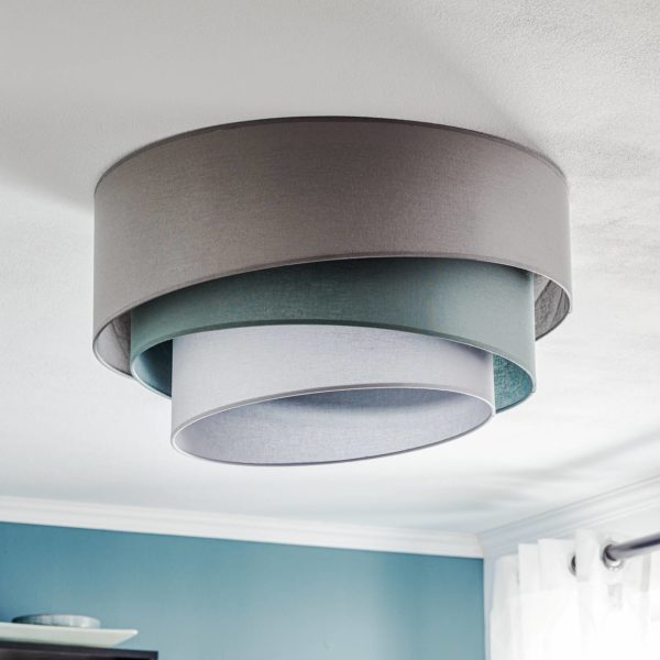 Euluna Trio monocolor plafonnier gris Ø 60 cm Euluna
