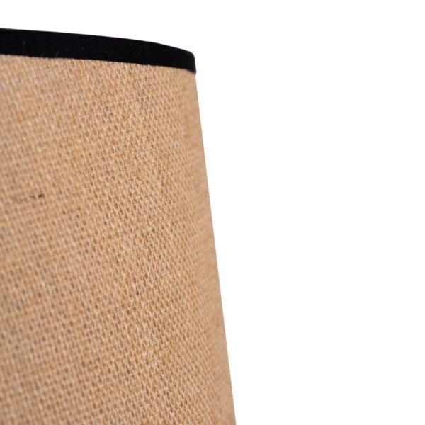 Euluna Suspension Jute&black brun nat 5 lampes linéaires Euluna