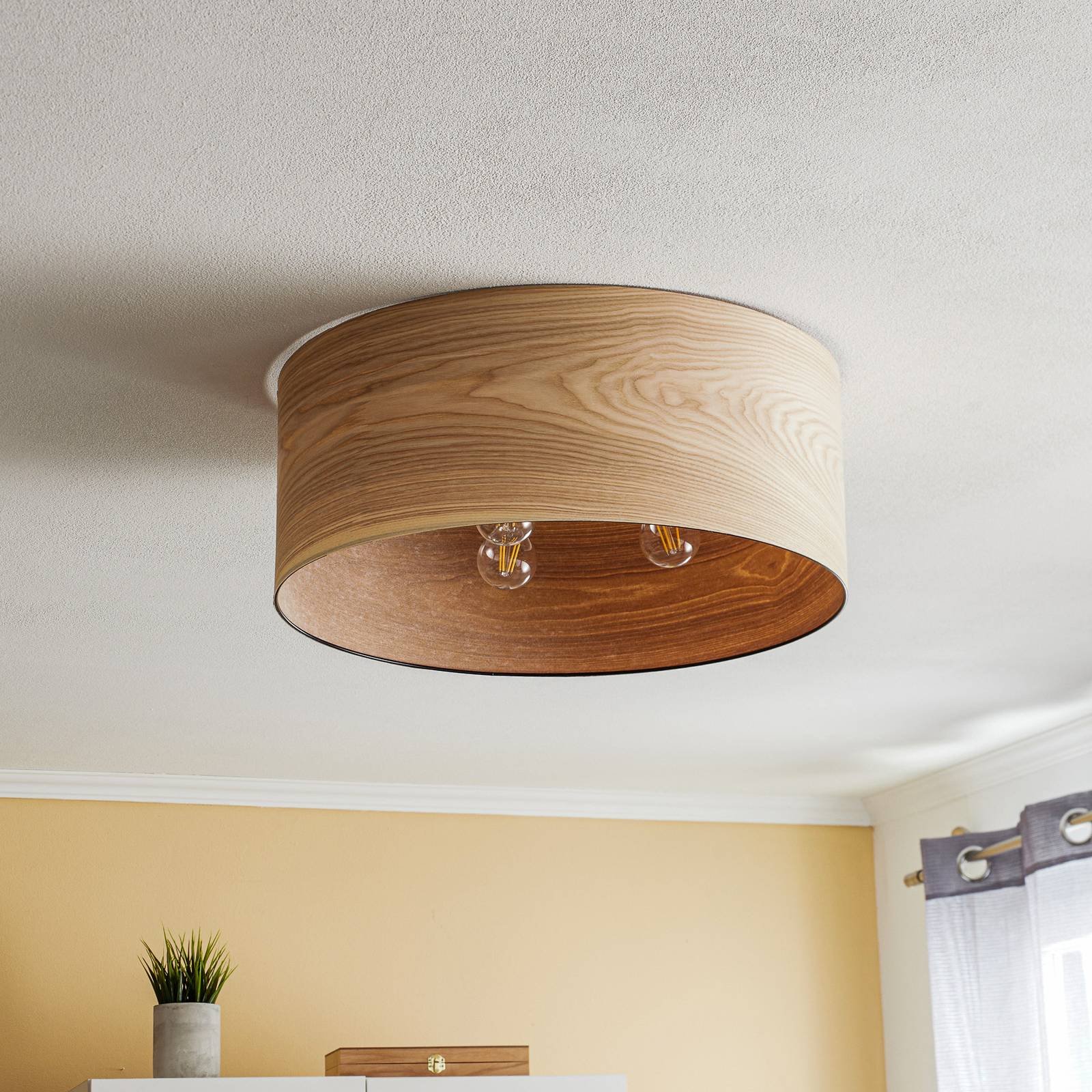 Envostar Veneer plafonnier cœur de frêne Ø55cm Envostar