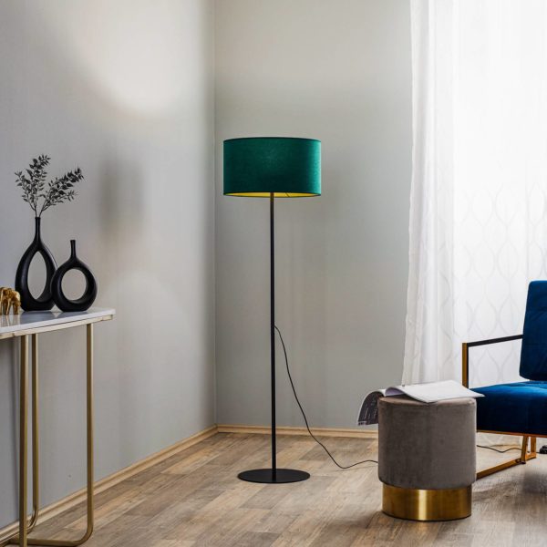 Duolla Lampadaire Golden Roller vert foncé/doré Duolla