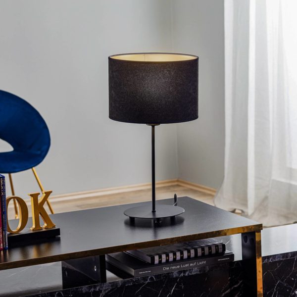 Duolla Lampe de table Golden Roller h 50 cm noir/doré Duolla