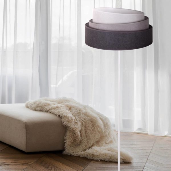 Euluna Lampadaire Pastell Trio gris foncé/gris/gris clair Euluna