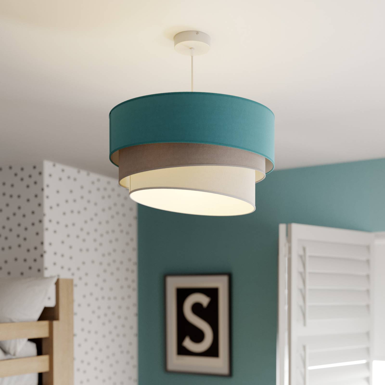 Duolla Suspension Pastell Trio turquoise/gris/gris clair Duolla