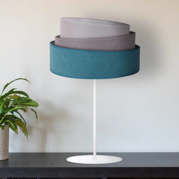 Duolla Lampe à poser Pastell Trio turquoise/gris H50cm Duolla