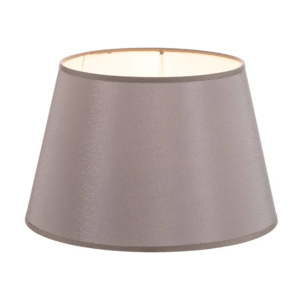 Duolla Abat-jour Cone hauteur 18 cm, chintz gris/blanc Duolla