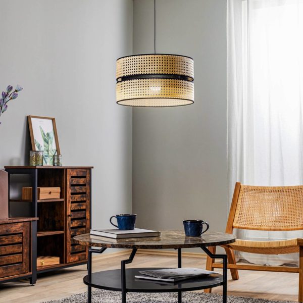 Duolla Suspension Duo, rotin, Ø 40 cm, beige/noire Duolla