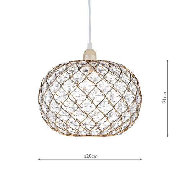 där lighting Suspension Juanita abat-jour scintillant