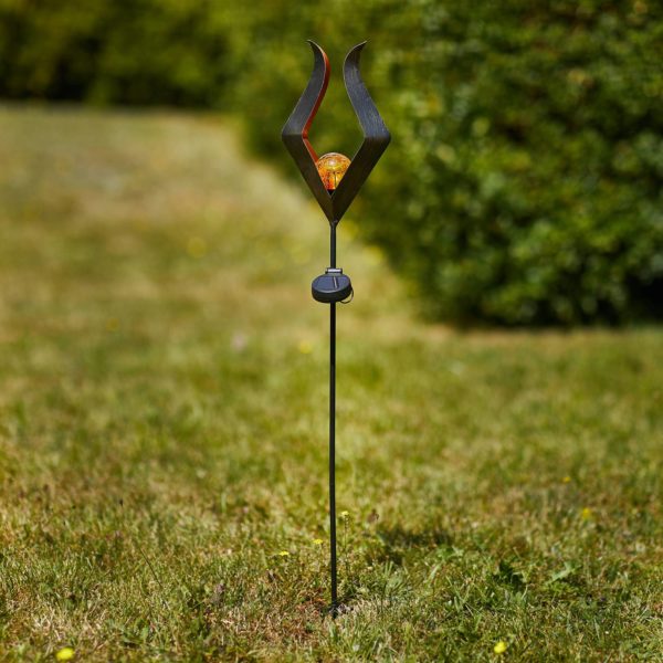 EGLO Lampe sur piquet LED solaire 48702 sphère en verre EGLO
