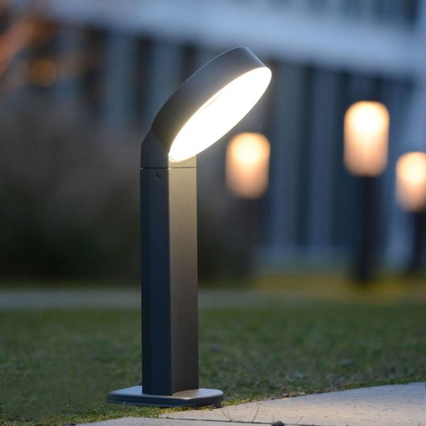 LUTEC Potelet LED Meridian à tête annulaire Lutec