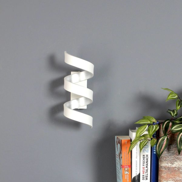 Eco-Light Applique LED Helix, blanche-argentée, 26 cm Eco-Light