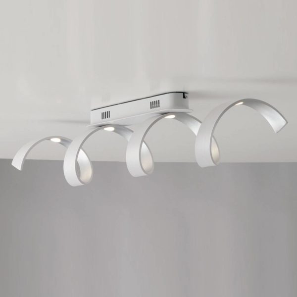 Eco-Light Plafonnier LED Helix en blanc-argenté Eco-Light
