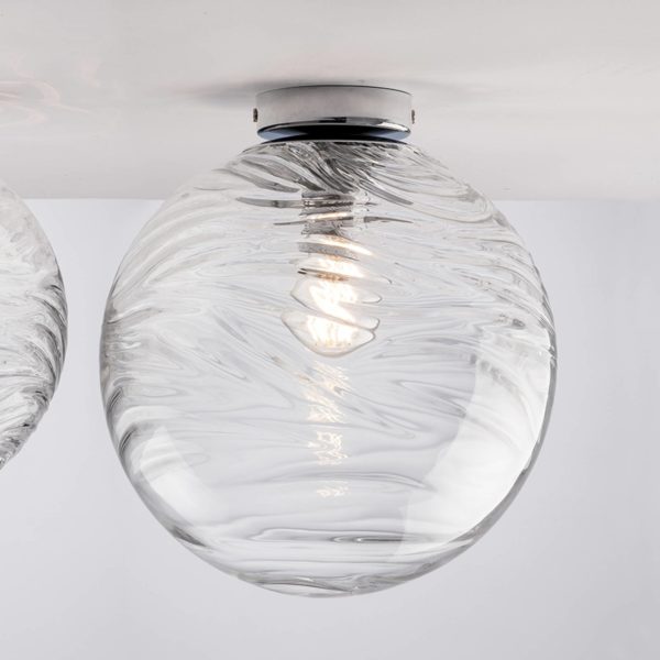 Eco-Light Plafonnier Nereide, verre transparent Eco-Light