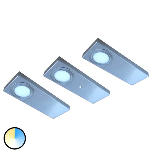 Evotec lot de 3 lampes sous meuble LED Tain avec Color Switch Evotec