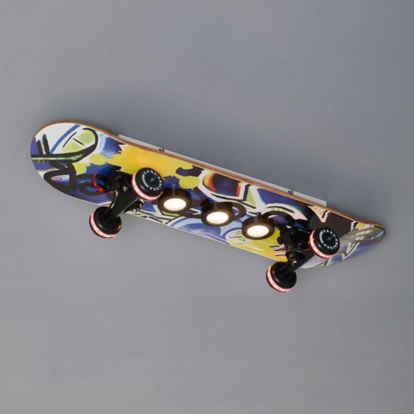 Evotec Plafonnier LED skateboard Easy Cruiser Graffiti Evotec