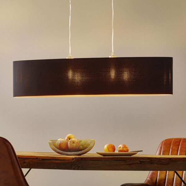 EGLO Suspension textile chic Lecio, dorée-noire EGLO