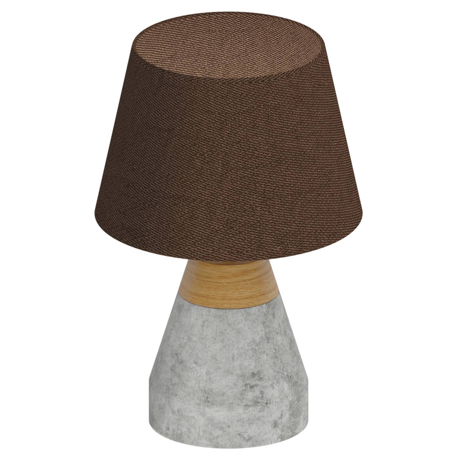 EGLO Lampe de table textile Tarega avec pied en béton EGLO