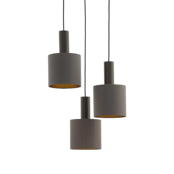 EGLO Suspension Concessa 3 lampes cappuccino/doré EGLO