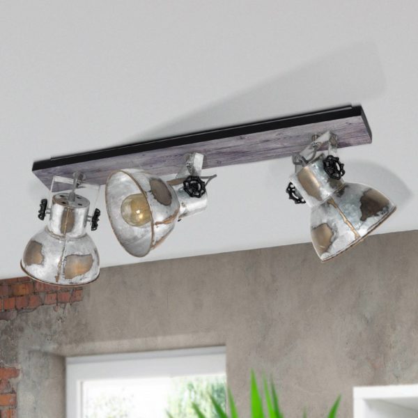 EGLO Plafonnier Barnstaple au look industriel 3 lampes EGLO