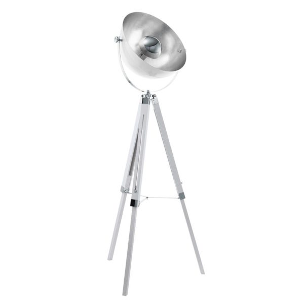 EGLO Lampadaire Covaleda trépied blanc/argenté EGLO