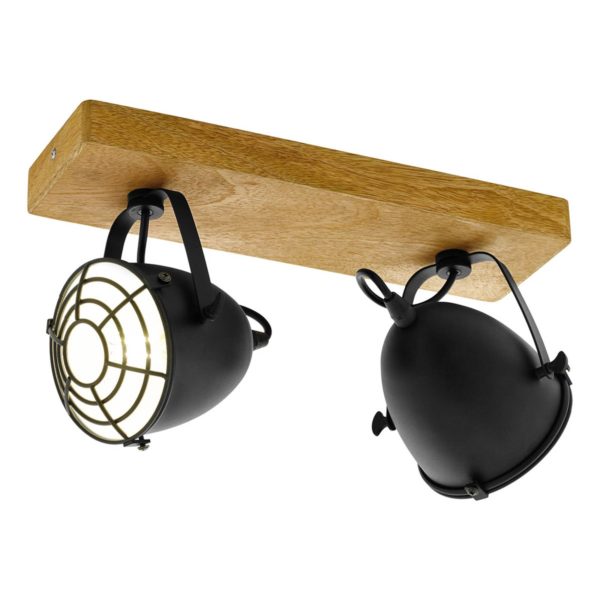 EGLO Spot pour plafond Gatebeck bois et métal