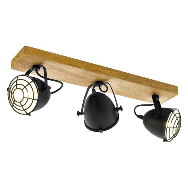 EGLO Spot pour plafond Gatebeck bois et métal