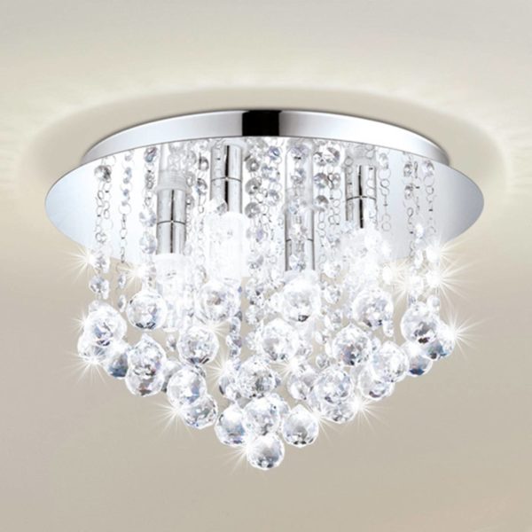 EGLO Plafonnier LED Almonte avec rideau, 50cm EGLO