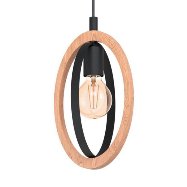 EGLO Suspension Basildon en bois/acier