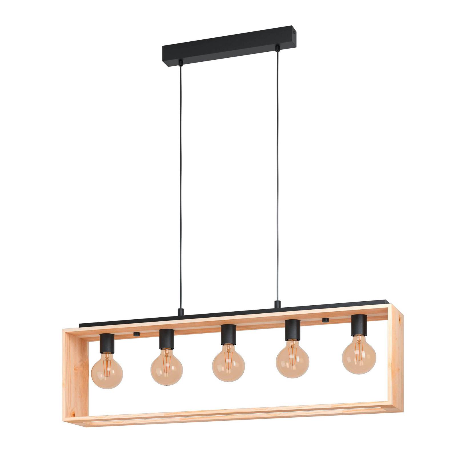 EGLO Suspension Famborough avec cadre en bois