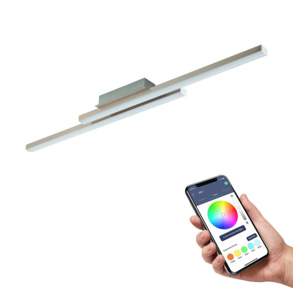 EGLO connect Fraioli-Z plafonnier LED nickel mat EGLO connect