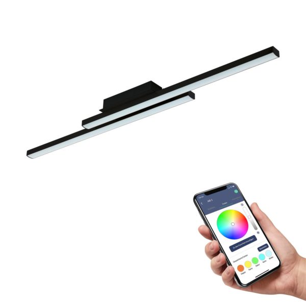 EGLO connect Fraioli-Z plafonnier LED noir EGLO connect