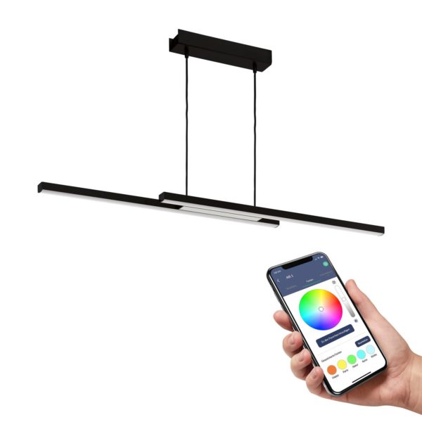 EGLO connect Fraioli-Z suspension LED noire EGLO connect