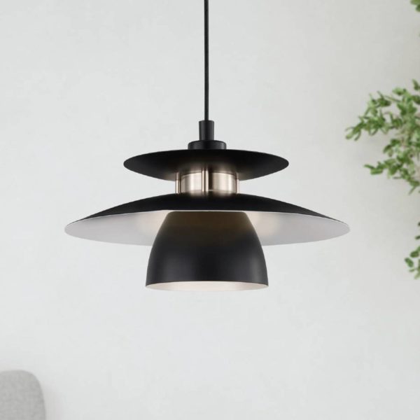 EGLO Suspension Brenda, noire/nickel mat EGLO
