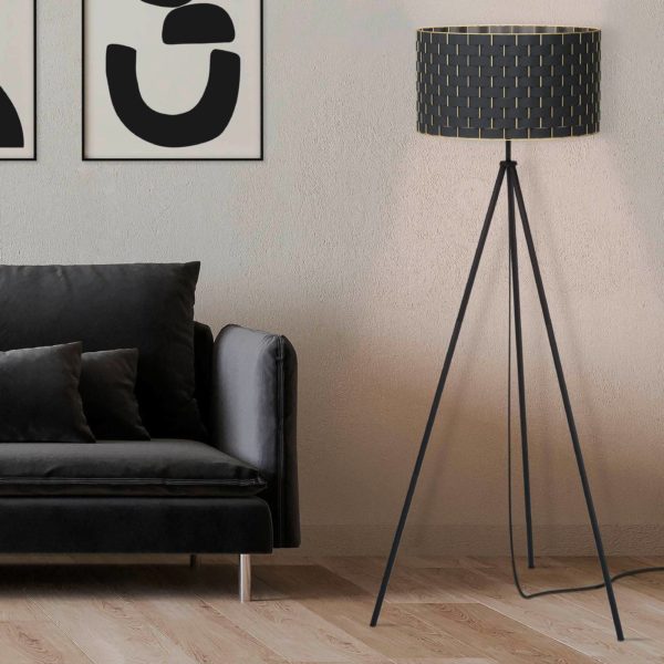 EGLO Lampadaire Marasales en tissu