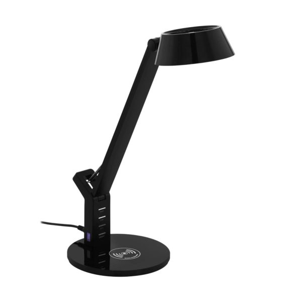 EGLO Lampe à poser LED Banderalo CCT dim QI noire EGLO