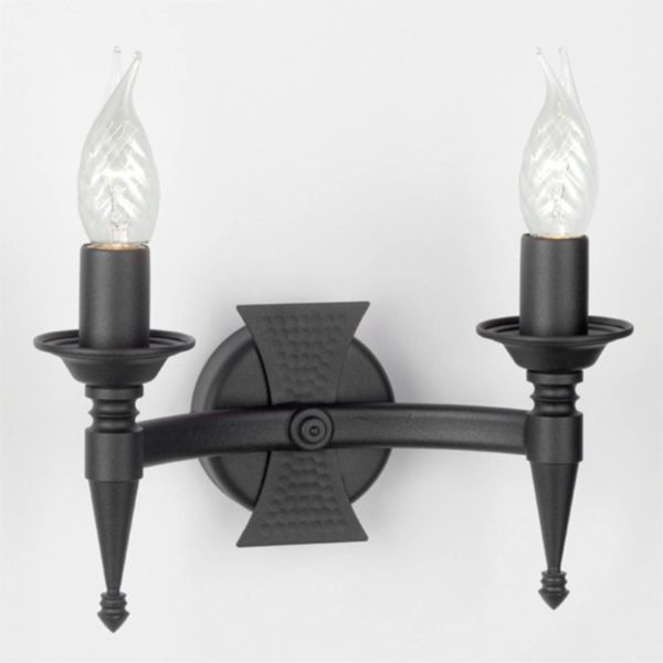 Elstead Applique à 2 lampes SAXON noire ELSTEAD